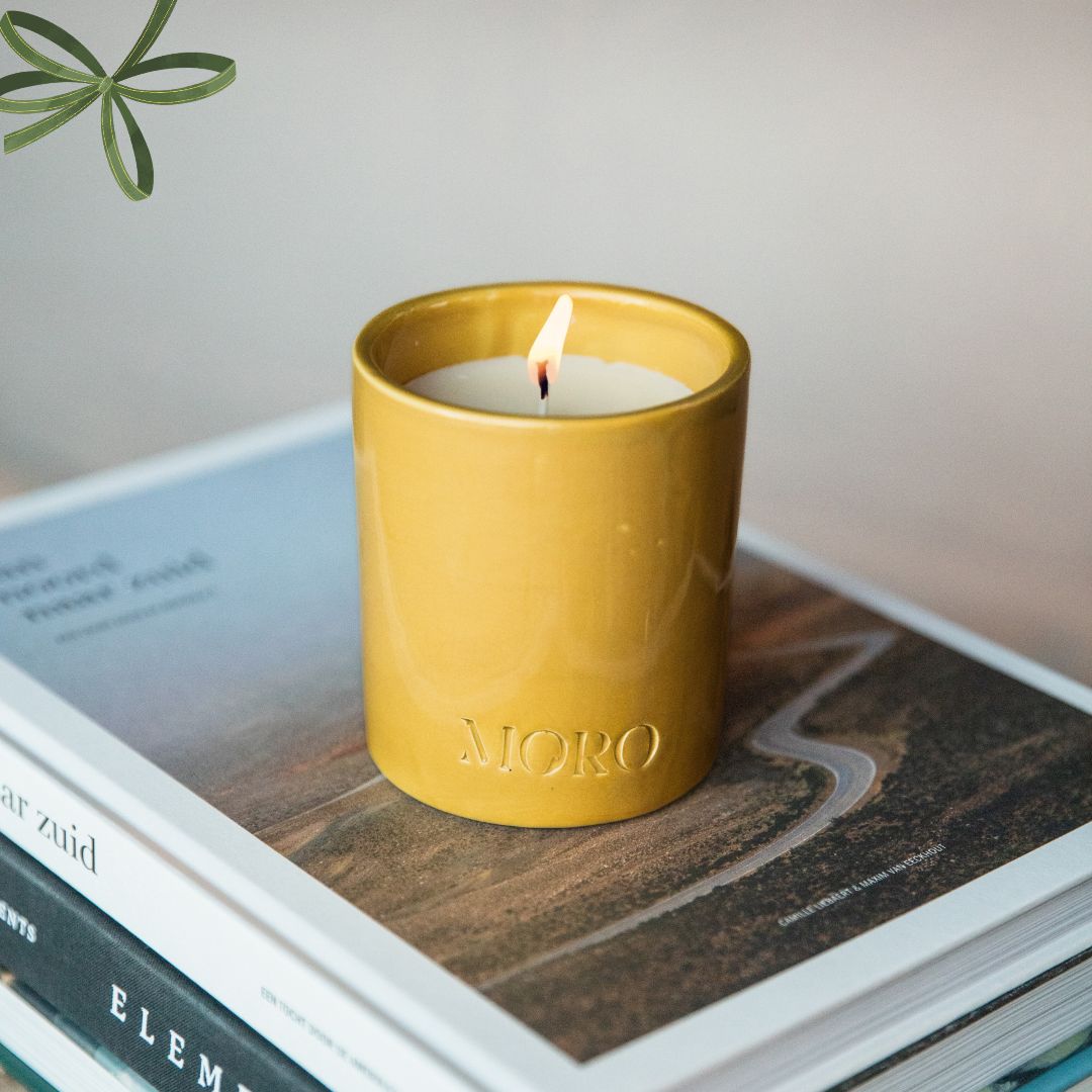 Refillable candle Warm Yellow MORO Essentials